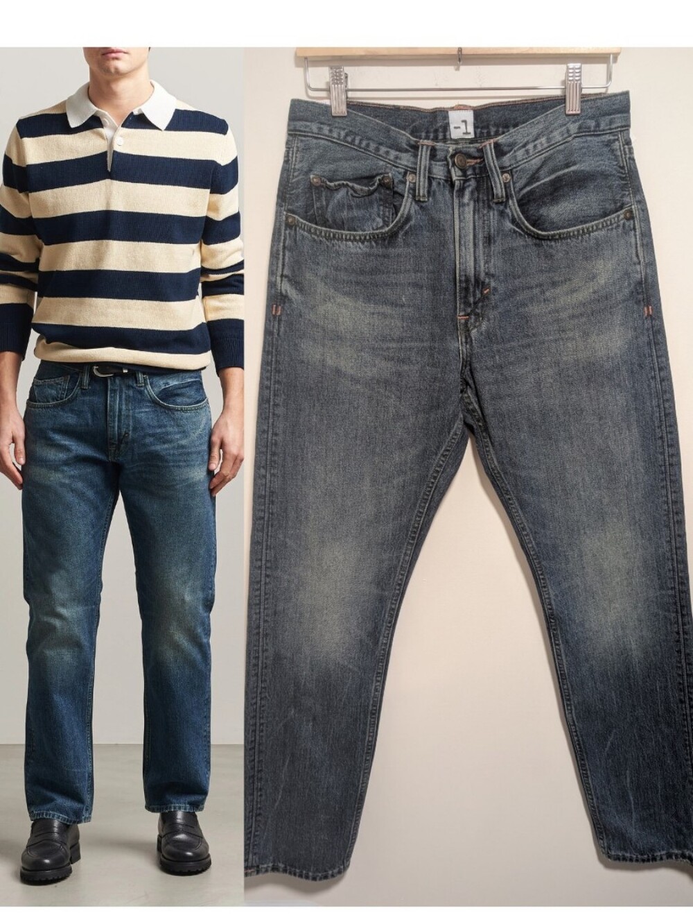 -1 Nordic Denim | Regular Leg Dark Authentic Jeans